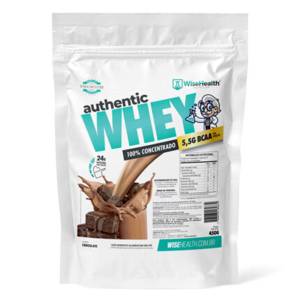 Authentic Whey Protein 100% Concentrado Chocolate 450g Wise