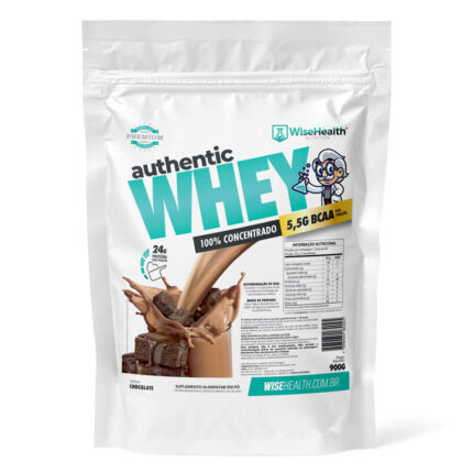 Authentic Whey Protein 100% Concentrado Chocolate 900g Wise