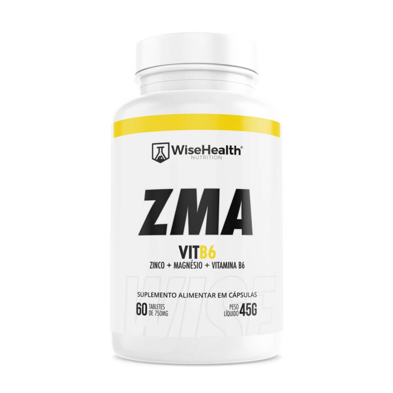 Pote de ZMA WiseHealth, 60 tabletes de 750 mg, 45 g