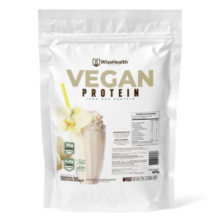 Vegan Protein Baunilha com Chocolate Branco 837g WiseHealth