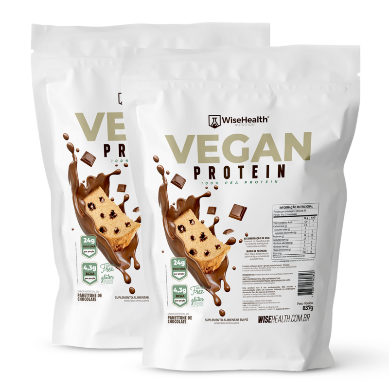 Kit Proteina vegana Panettone de Chocolate WiseHealth