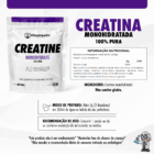 Kit 1KG Creatina Monohidratada 100% Pura Importada Wisehealth - Imagem 3