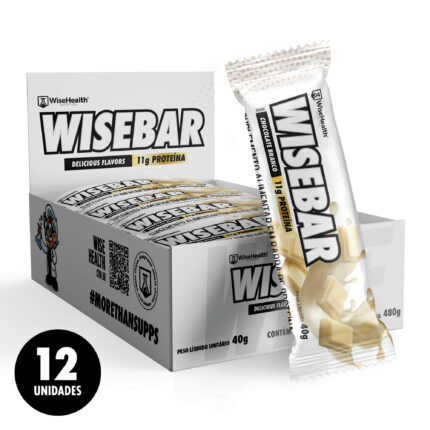 Caixa WiseBar Barrinha de Proteína sabor Chocolate Branco
