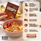 KIT 6 SACHÊS CRISPY WISE sabores Chocolate e Caramelo (30g cada) - Crispie proteico - Imagem 2