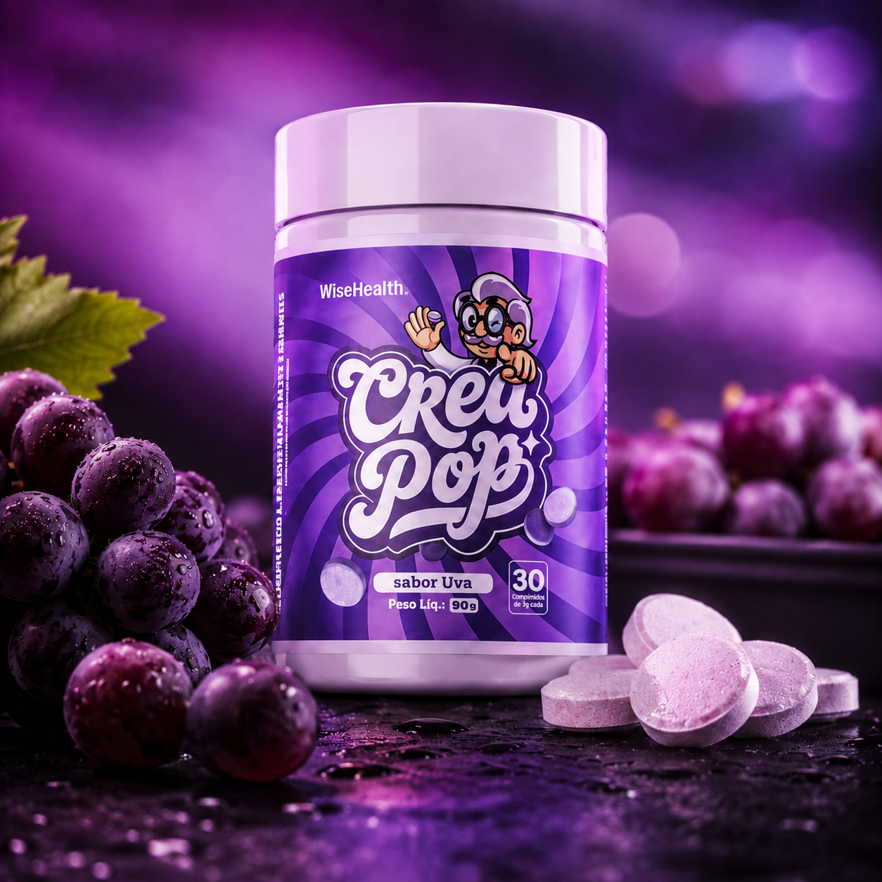 Creapop-Uva Creapop Creatina Mastigável sabor Uva