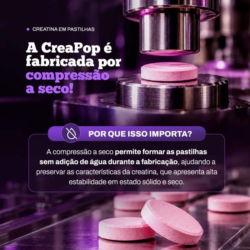 Creatina em pastilha compressão