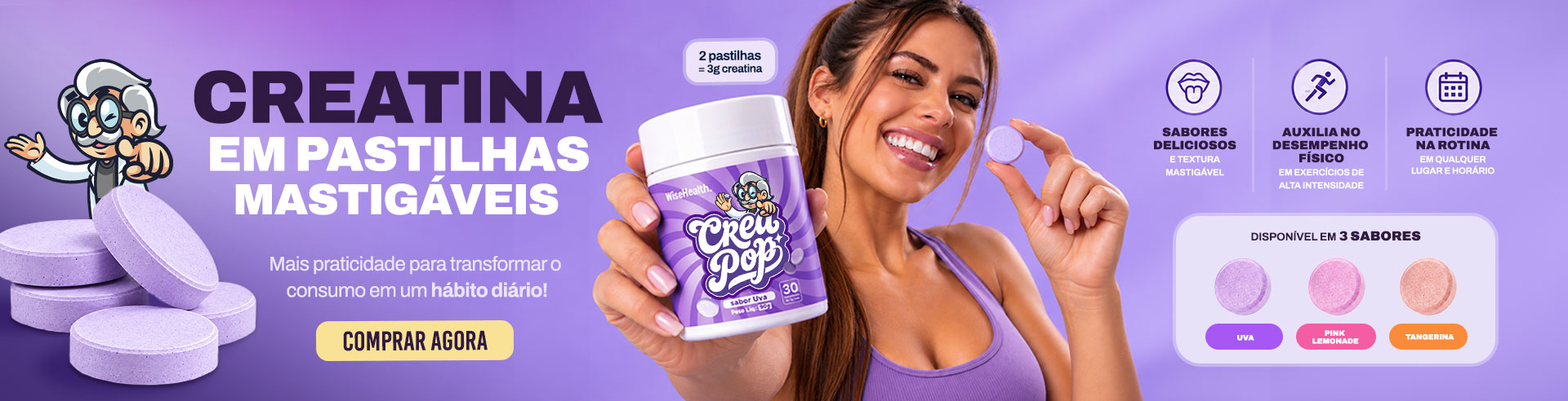 Creatina em pastilhas wise